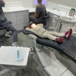 Gemma Atkinson Instagram - Mias first trip to the dentist 😩 She was so chilled and relaxed. She said to me “that chair was like the beds in Tenerife near the pool” 😂