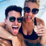 Gemma Atkinson Instagram - To think some called it curse… Yet 6 years and a beautiful family later and you’re still in my top 5 😉 Happy Anniversary Gorks! I love you so much. With all the noise and craziness around us, you’ll always be my safe place away from it all ❤️ Here’s to us! 🥂 I can’t wait to celebrate later! Ps. I will forever annoy you with an air horn 🤣 @gorka_marquez