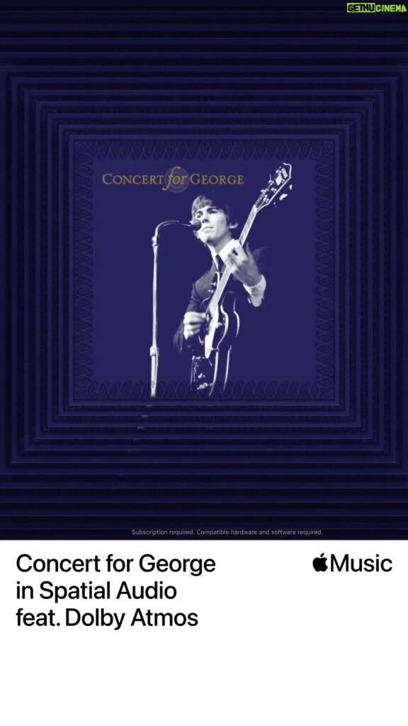 George Harrison Instagram - CONCERT FOR GEORGE is returning to theaters for a special one-night-only 20th anniversary event on November 29. Experience this star-studded show on the big screen, now in immersive Dolby Atmos Audio newly remastered by GRAMMY-winning engineer Paul Hicks. The Dolby Atmos mix is also available now on digital platforms. Click link in bio to listen now.