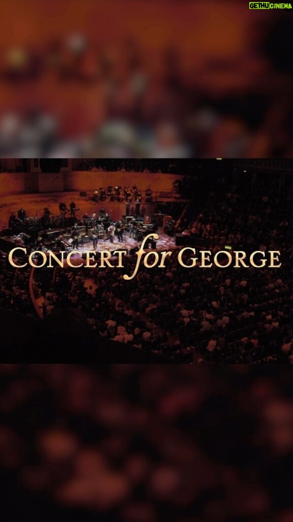 George Harrison Instagram - CONCERT FOR GEORGE is returning to theaters for a special one-night-only 20th anniversary event on November 29. The concert took place one year after George’s passing, and included performances by @ericclapton, @paulmccartney, @ringostarrmusic, @ravishankar_maestro, @anoushkashankarofficial @tompettyofficial, @montypythonofficial, @jefflynneselo, and more. Visit concertforgeorge.com to find a city near you for this special screening, including a brand-new introduction from @dhaniharrison and @oliviaharrison.