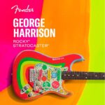 George Harrison Instagram – Rocky remains one of George’s most distinctive and beloved guitars. To honor the Day-Glo icon, @fender has lovingly replicated the 1961 original. In addition to carefully recreating Harrison’s brushstrokes, the George Harrison Rocky Stratocaster features a trio of vintage-style ‘60s Stratocaster pickups for a dynamic, crystalline tone and a Mid-‘60s “C”- shaped maple neck. Hear @rodneymullen as the voice of Rocky and head over to the link in bio to learn more.