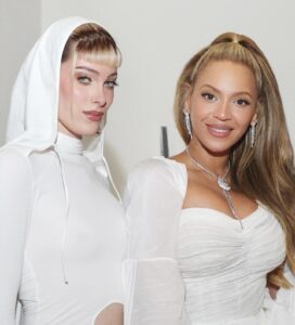 Gigi Goode Instagram - Literally can’t even think of what to caption this. I met Beyoncé?! Thank you so much to the @cecred team and to queen Bey for being so sweet and thinking my bangs were real 😭🤍 (and to @therichmnisi for all the pics)