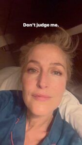 Gillian Anderson Instagram - shut up. Thanks for joining me. #scoop @netflixuk @netflix
