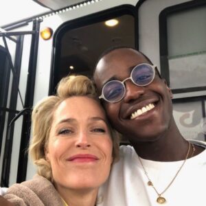 Gillian Anderson Instagram - Favourite sunshine boy (man!) 
@ncutigatwa