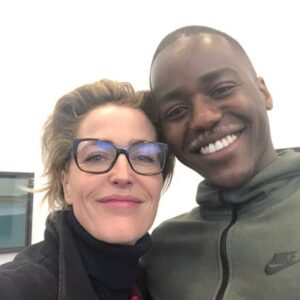 Gillian Anderson Instagram - Favourite sunshine boy (man!) 
@ncutigatwa
