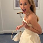 Gillian Anderson Instagram – Sometimes you just need a sausage to go with your yoni dress.