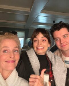 Gillian Anderson Instagram - In 2023, we finished our final season of @sexeducation. Very grateful for 4 seasons with this amazing cast and crew and to @asabopp for being the best fake son a gal could ask for. xx from your forever shag specialist and king of everything