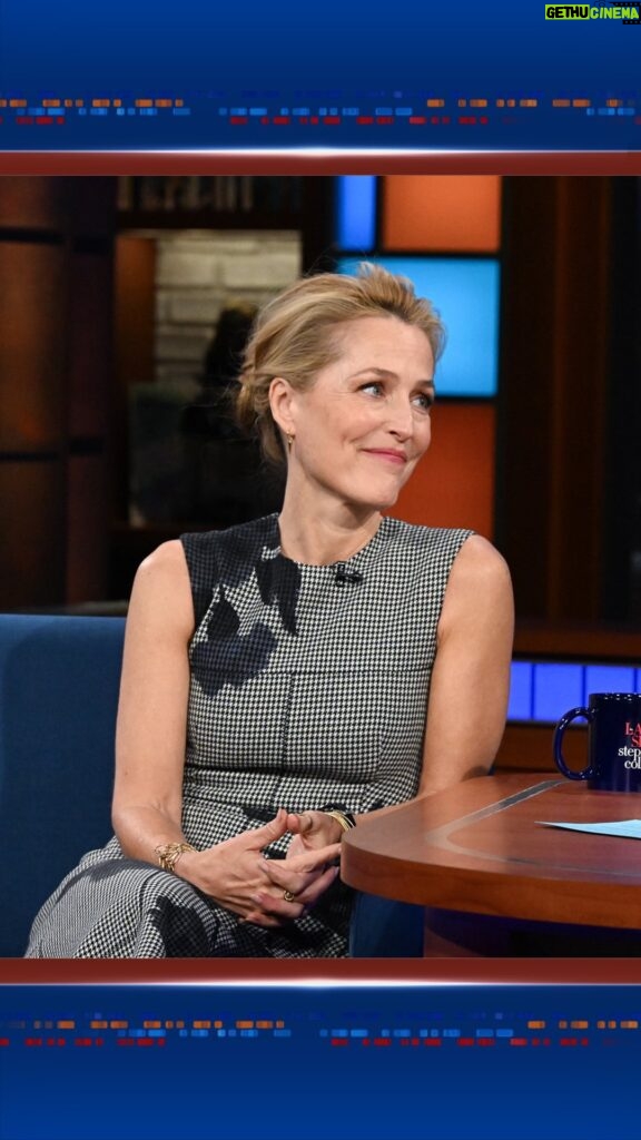 Gillian Anderson Instagram - @gilliana’s upcoming book, “Want,” asks women to anonymously share their sexual fantasies…and it even includes one of her own. 👀 #Colbert