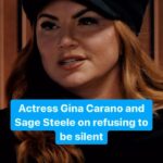 Gina Carano Instagram - Episode 3 of the @sagesteeleshow really hits home for me. Actress @ginajcarano speaks out and stands up, sharing her journey after being fired by Disney. Hearing Gina’s story broke my heart, but it also filled me with hope. Her fearlessness inspires others to speak their truth. Thank you, Gina, for inspiring me and countless others!! New episode out NOW available on YouTube and everywhere you get your podcasts. Link in bio. 🔗 #sagesteeleshow