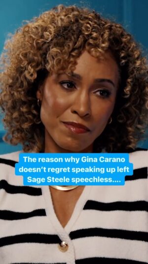 Gina Carano Instagram - Hindsight is always 20/20.  So after getting fired by @disney & canceled in Hollywood, I asked @ginajcarano if there is anything she would have done differently.  Her answer - which involved her best friend, Anthony - left me speechless.  

Link to full episode in bio 🔗 #sagesteeleshow