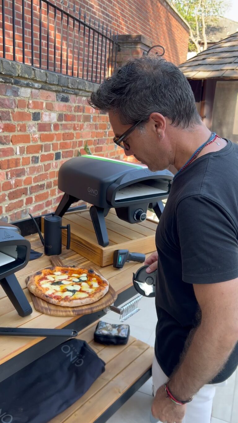 Gino D'Acampo Instagram - One of my favourite accessories from my @ginopizzaovens range has to be my Pizza Cutter… I worked on the design for over a year to make it easy to use, and even easier to clean…. My pizza oven range is now available at ginopizzaovens.com… #GinoPizzaOvens #ad #Pizza GDx