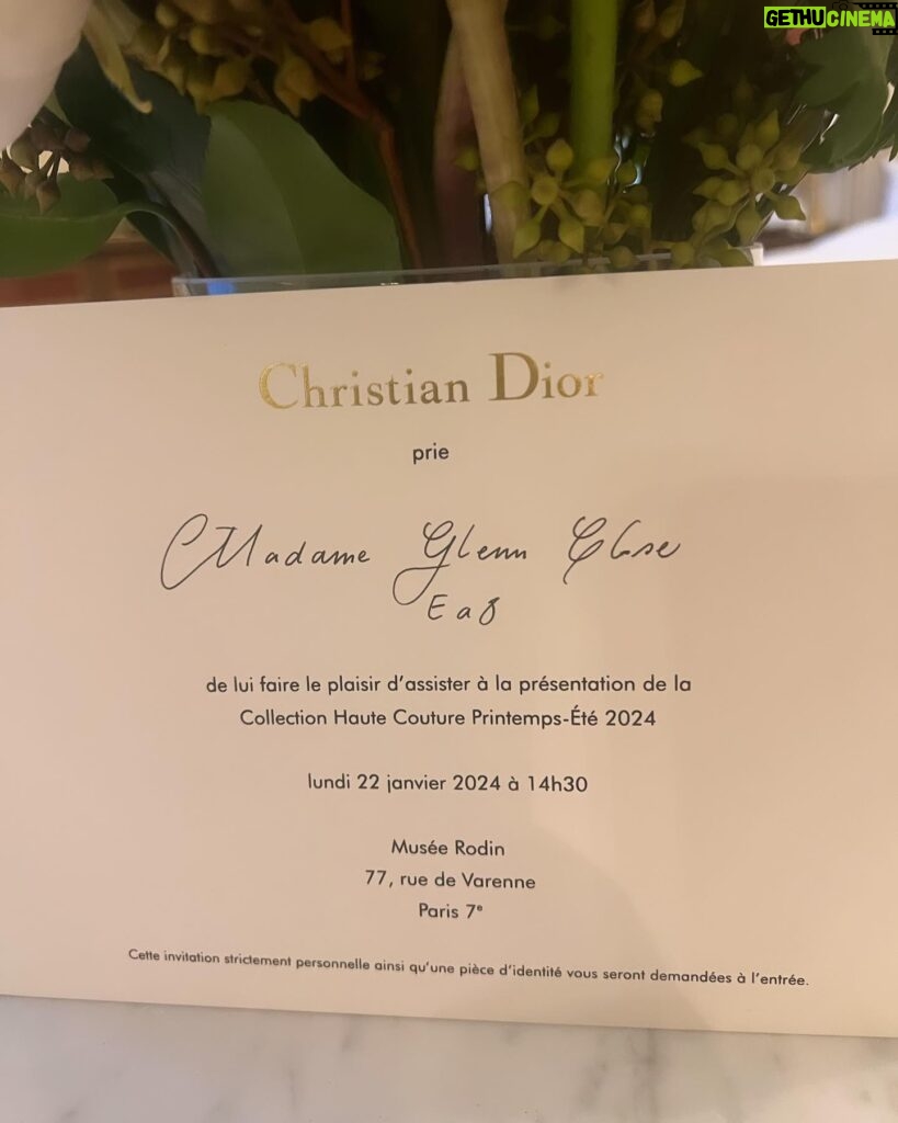 Glenn Close Instagram - I feel like I'm in a fairy tale. One moment, I'm in Montana wearing blue jeans... then suddenly, I'm here in Paris for @dior ❤️