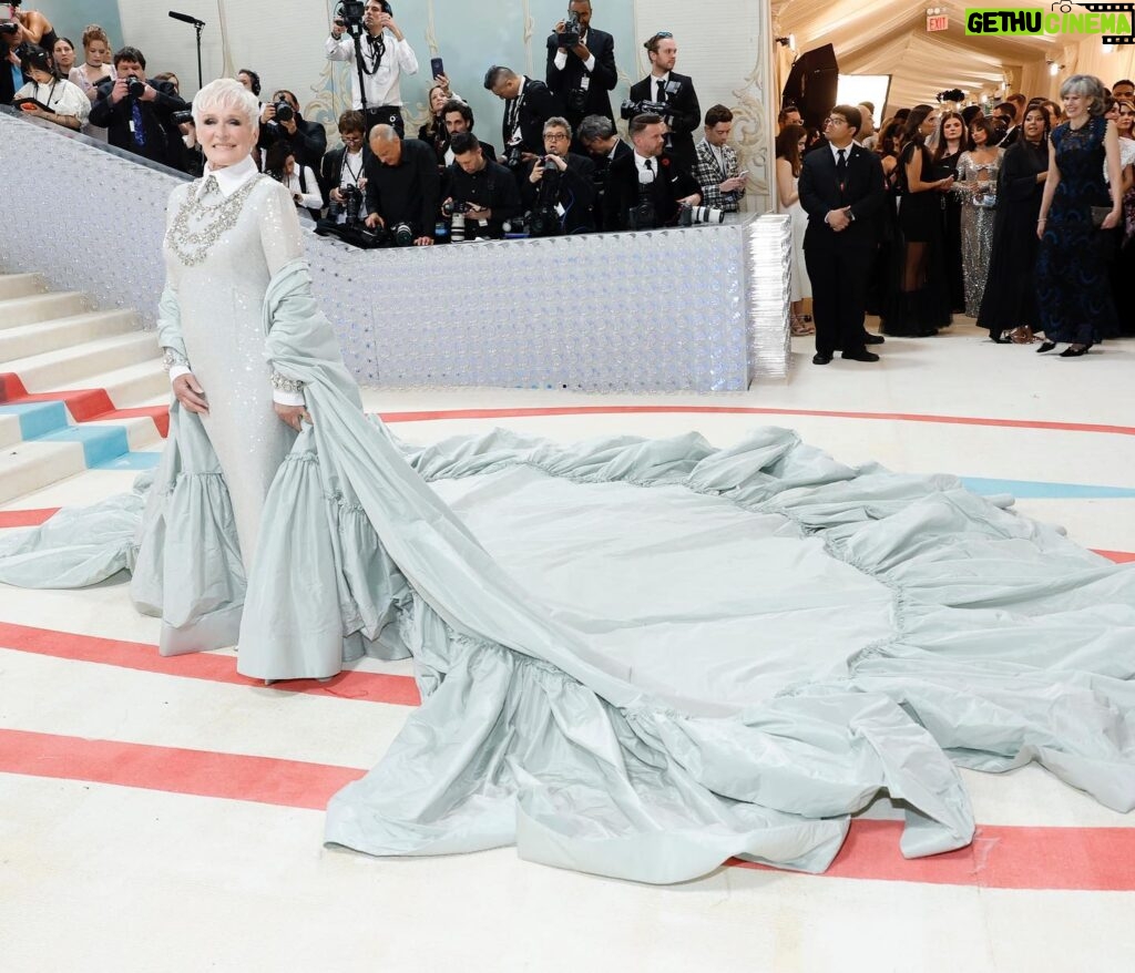 Glenn Close Instagram - What an extraordinary night at the Met Gala. I was so honored to be wearing Erdem while on the arm of the gallant, attentive, witty and supremely talented Erdem Moralioglu, himself. Thank you, Anna Wintour, for creating a truly extraordinary night. Somewhere in the cosmos, Karl Lagerfeld surely felt the love.