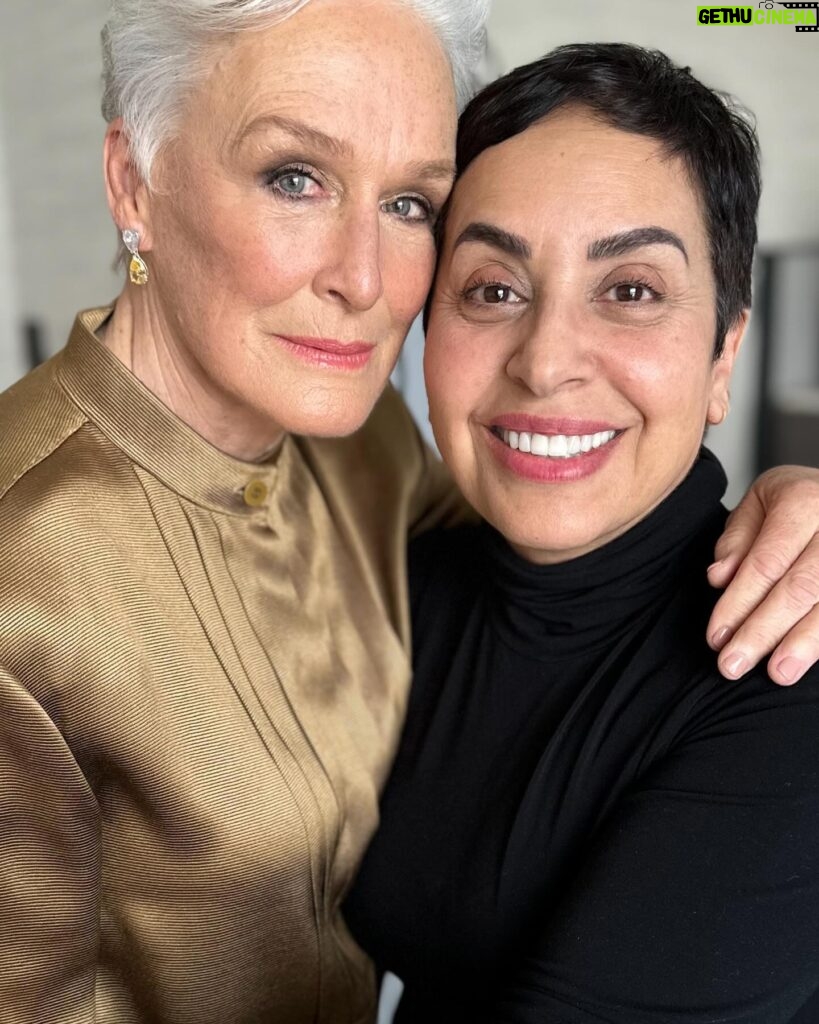 Glenn Close Instagram - Makeup artist extraordinaire , Angela Levin, having worked her magic to help me glam up for The Breakthrough Prize celebrations at The Academy Museum. THANK YOU! #breakthroughprize @breakthrough