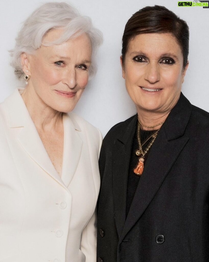 Glenn Close Instagram - Thinking back to the thrill of meeting Maria Grazia Chirui at her sublime DIOR show in Paris in January. We had a lovely moment together. I was starstruck. Thank you DIOR for hosting Annie and me with such grace and generosity.