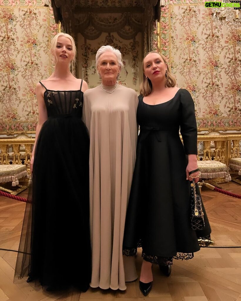 Glenn Close Instagram - The end of a spectacular celebration of @dior and the 400th anniversary of @chateauversailles 🙏🏻 (We snuck into Marie Antoinette's bedroom... don't tell anyone.)