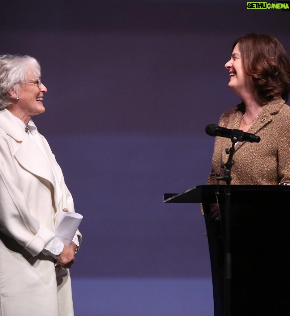 Glenn Close Instagram - Yesterday, the Main Stage Theater at the spectacular new Arts Quarter at my Alma Mater--The College of William & Mary in Virginia--was dedicated in my name! It was a profound honor for me. W&M was my first real community. I have always thought of my experience there as the watering of my desert...allowing me to be able to grow and bloom. That very stage launched me into my career. Pippy was there with me to pay tribute to the little dog who trotted at my heels throughout my college career--Penny. So many beautiful spirits gathered around us yesterday on that stage. I am humbled and deeply grateful. Thank you: President Rowe Provost Charles Poston Dean Susan Raitt Karino Gibson Orchesis Modern Dance Group Select members of the M&M Wind Ensemble @william_and_mary