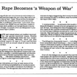 Gloria Steinem Instagram – Though this New York Times headline is from January 10, 1993, it remains true today.

Last week I met Dr. Adva Gutman-Tirosh, an orthopedic surgeon, whose sister, Tamar, was recently murdered. A sobering truth in these and all times of war: rape continues to be used as a weapon of war.

Adva shared with me that when she finally saw photos of her late sister, her first thought was, “At least her pants are on.” Those are and have been the realities of war, but they don’t have to be.