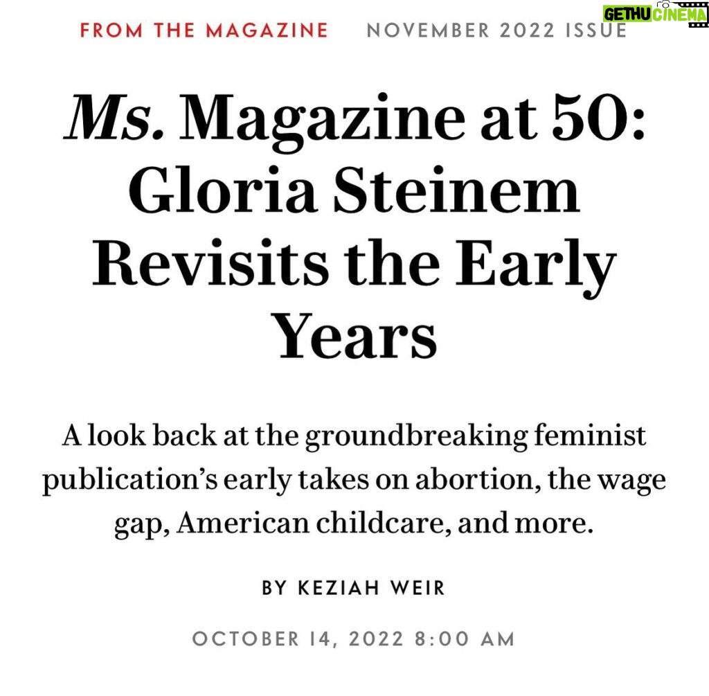 Gloria Steinem Instagram - Celebrate the beginning of Ms. Magazine 50 years ago, thanks to @vanityfair today, and know how much power you have to shape the next 50 years. For me, heaven is an editorial meeting. Thank you @vanityfair for keeping that tradition in my life.