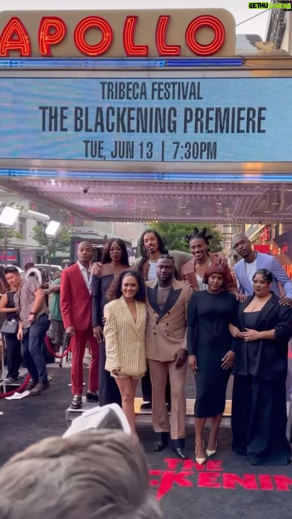 Grace Byers Instagram - TODAY is the DAY! #THEBLACKENING IS OFFICIALLY OUT IN THEATERS! ❤️😍❤️ Completely overcome with gratitude for so many reasons: To have worked with this group of incredibly talented and deeply kind artists, to have a film coming out in movie theaters nationwide, to see folks really resonate with the art that we’ve created, to receive the opportunity to step foot (and rub that stump!) in the Apollo with a project like this one and to be proud of all of our hard work is beyond anything I could ever articulate. God, I thank you. Overwhelmed. Humbled. Grateful. To the remarkable leaders of this piece - @dewaynekperkins, @tracyyoliver @timkstory and to this phenomenal cast - @antoinette, @dewaynekperkins, @sinquawalls, @80dollarsandasuitcase, @jermainefowler, @melvingregg, @yvonneorji, @jaypharoah = sending honor and love to each and every one of you. We did it! 🙌🏽 I realize I didn’t get a chance to take pics with my loves who showed up with/for me at our NYC premiere: @ashleydotperry, @amirahvannofficial and @some_guy147 = love ya’ll so much and thank you for coming to support 🤍🥹!! Now, GRAB YOUR CREW and go out TONIGHT and this whole Juneteenth Weekend (and beyond!) to see The @Blackening at a theater near you!! (And come back and tell me all about it below!) 👇🏽 love ya’ll. 🖤