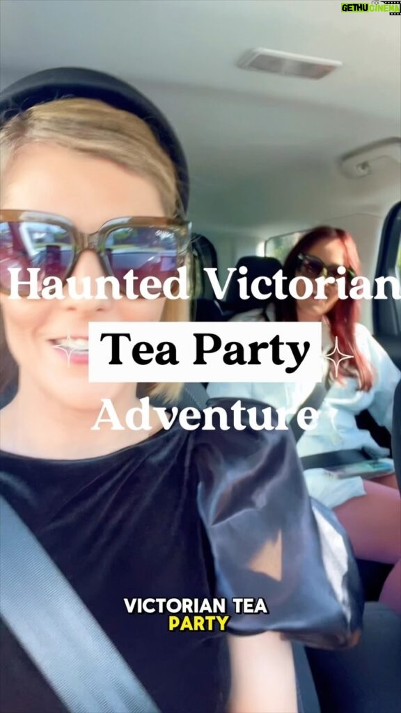 Grace Helbig Instagram - When @mohawkmakeup invites you and @mametown to a haunted Victorian tea party you say yes. It was incredible. Listen to the full story on this week’s This Might Get Weird. 🫠