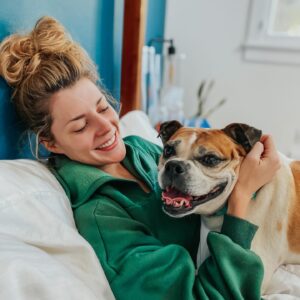 Grace Helbig Instagram - My silly Goose moved on to that golden grass on the other side today. My princess monster, my wiggle butt. I am heartbroken. Eleven years with my beautiful, emotional goof. I was in way over my head when I got you, but somehow couldn’t imagine anyone else taking care of you, and so we were merged. Two high anxiety ladies found each other and did the best we could. I’m even writing this caption to you like you’re still alive and literate! You’ve seen me through it all, and you loved me every time I didn’t like me. You anchored me at times I wanted to disappear and grounded me when I wanted to float away. Your happiness fueled me. You gave me something to care about that was bigger than the surface things I thought I should care about. I got sick and you stayed healthy, and I can’t thank you enough for your consistency in the face of weird change. Again, writing a caption as if my dead dog will read it! Oh well! I love you, Goose, you beautiful maniac!! 🐶🥹💖