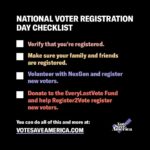 Gracie Gillam Instagram - Have you finished your checklist today? Today isn’t the last day to register, but there’s no time like the present! If we’re going to flip the Senate and win the Presidency, we need every eligible voter registered and at the polls. Check the link in my bio for a how-to from my friends at @votesaveamerica. #NationalVoterRegistrationDay **read the** Some states have later registration online and in person Also really do consider volunteering with NextGen or Vote Save America. I’ve now done a phone bank, and a text bank, and it’s less scary than it might sound. I felt supported the whole time. And it’s exhilarating! But also, you don’t have to talk to strangers to make a difference. Make sure the people in your life have a plan for voting, and are informed about candidates all the way down the ballot.