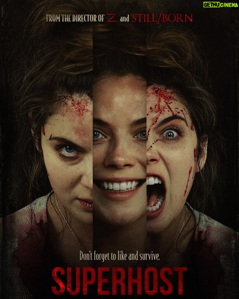 Gracie Gillam Instagram - The Superhost poster got leaked! Which means I can share it! INCREDIBLE editing by @sio.pio! You can find the Bloody Disgusting article in my story. @superhostmovie @bdisgusting