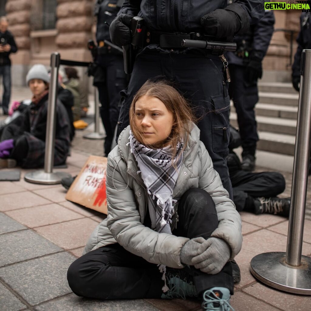 Greta Thunberg Instagram - Week 291. Today for the fifth day in a row, young people blocked entrances to the Swedish parliament to draw attention to the climate crisis and all those suffering from it today. Today it is also the fifth anniversary of the first global climate strike, when we filled the streets in our millions and striked for climate justice. We are not going anywhere. This fight has only just begun.