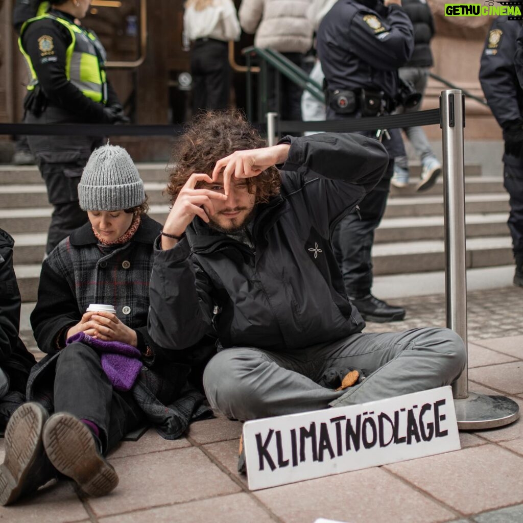 Greta Thunberg Instagram - Week 291. Today for the fifth day in a row, young people blocked entrances to the Swedish parliament to draw attention to the climate crisis and all those suffering from it today. Today it is also the fifth anniversary of the first global climate strike, when we filled the streets in our millions and striked for climate justice. We are not going anywhere. This fight has only just begun.