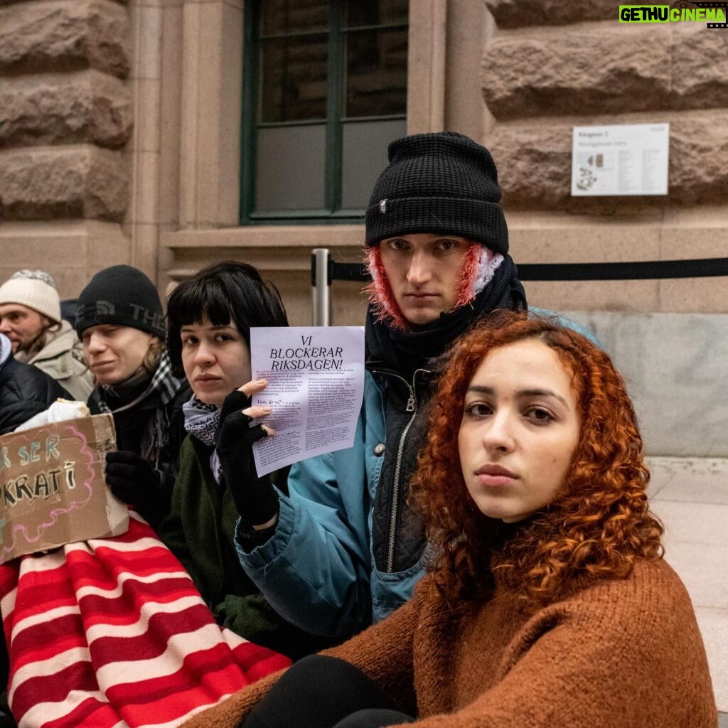 Greta Thunberg Instagram - Week 291. Today for the fifth day in a row, young people blocked entrances to the Swedish parliament to draw attention to the climate crisis and all those suffering from it today. Today it is also the fifth anniversary of the first global climate strike, when we filled the streets in our millions and striked for climate justice. We are not going anywhere. This fight has only just begun.