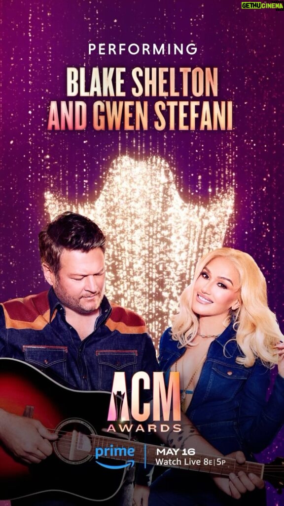 Gwen Stefani Instagram - Talk about a POWER COUPLE ❤️‍🔥 @blakeshelton and @gwenstefani are taking the #ACMawards stage together LIVE May 16 at 8e | 5p on @primevideo.