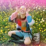 Haley Lu Richardson Instagram – Just me bein silly on a rock and in some flowers wearin a cutie outfit from @thredUP asking you to thrift if you have a shopping addiction like me cause it’s better for the planet and it’s a BLAST peace out babies happy almost earth day weeee!!!!!! 

#thredUPpartner