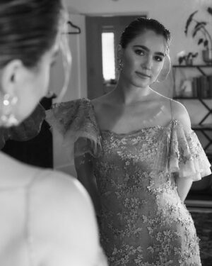 Haley Lu Richardson Instagram - this dress was custom made for me 🥹

thank you @rodarte & @seanknight