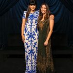 Hannah Simone Instagram – I had the great honor of co-hosting a celebration for all the South Asian Oscar nominees so I of course made to show up in head to toe South Asian drippppp 

Thank you @naeemkhannyc and @amrapalijewels and of course to my stunning date @msfruch Swipe thru to see how my chosen sister and I try to hold it together being fancy for the night 😂😂😂😂
❤️🇮🇳❤️🇮🇳❤️🇮🇳❤️

Styling: Queen @highheelprncess 
Makeup: @fabiolamakeup 
Hair: @robertramoshair