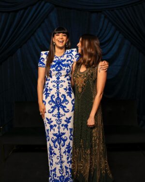 Hannah Simone Instagram - What an incredible honor to be a co-host of the South Asians at the Oscars celebration. A wonderful night celebrating the phenomenal South Asian Oscar nominees and connecting with the South Asian giants in our industry. We have come so far and have held each other up the entire way… what a powerful and magical evening. xo