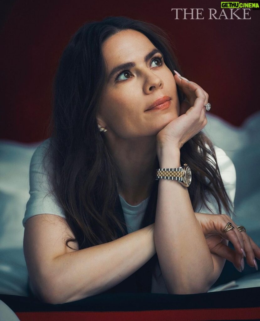 Hayley Atwell Instagram - Thank you for your thoughtful questions @therake and your kind words… 🌷🌷🌷 Photography @kimlangstudio Fashion Direction @gracegilfeather Styled by @_elenagarcia Hair @dayaruci Makeup @jennycoombsmakeup