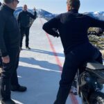 Hayley Atwell Instagram - Watching the boss ride a motorcycle off a cliff is STRESSFUL!!! 🏍️🗻😱