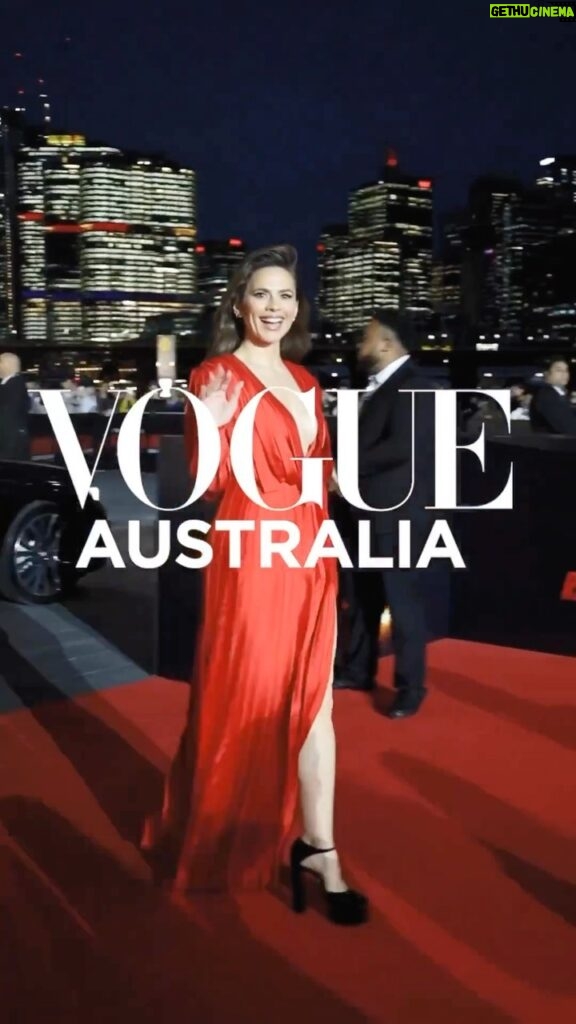 Hayley Atwell Instagram - Thanks for getting ready with me @vogueaustralia ❤️❤️ Styling @rosefordestudio Dress @congtriofficial Shoes @giuseppezanotti Jewels @piaget Hair @dayaruci Makeup @naokoscintu