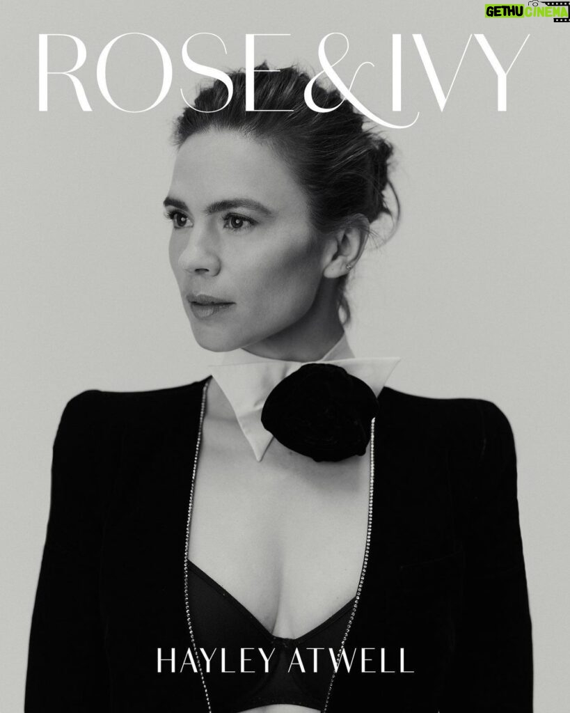 Hayley Atwell Instagram - Another cover 🤍🤍 Article linked in my stories!! Thank you @roseandivyjournal 🥀 Photographer: @bypip Stylist: @cateoniwiki Hair: @dayaruci Makeup: @jennycoombsmakeup