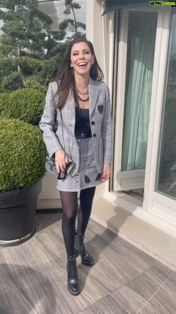 Heather Dubrow Instagram - Quick sneak peek of some of the outfits I wore in Paris …. but don’t blink !!! Otherwise you might miss the best one … 💃🏻🥂 #pfw