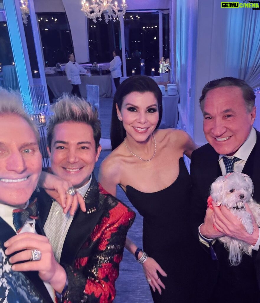 Heather Dubrow Instagram - Had the BEST time celebrating @niecynash1’s birthday over the weekend!!! You know I love a good party and @drdubrow… well- I guess you can say he loves a good puppy 🤷🏻‍♀ Such a fun night and it’s always a good time running into old and new friends (SWIPE) ❤❤💃🏻