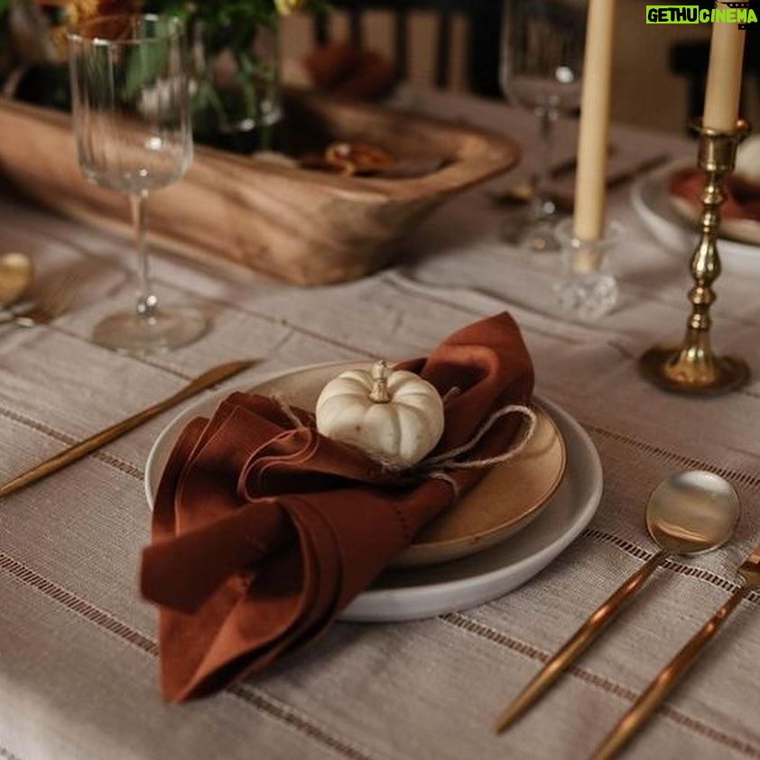Heather Dubrow Instagram - Thanksgiving is less than 10 days away !!!! The twins are coming home and I’m SOOOOO excited ! SWIPE for some inspo 💃🏻 and since you all know I love to host a party, dropping some of my FAV tips below: • Focus on your tablescape - make your table beautiful, but FUNCTIONAL! If you are doing family style food, make sure there’s room for platters on the table. Also, as pretty as tall candles and large arrangements are, if you can’t see over them to talk to people, they will end up being moved. Try to keep the eye lines clear ! • Of course, you know I think that seating is the #1 most important thing for a successful party. Make a seating arrangement where everyone has someone fun to talk to! Make or buy place cards and it will make your life so much easier ! • Remember the spirit of the event. Thanksgiving is for friends and family to gather, not everything will be perfect, and that’s ok. People won’t remember that the turkey was dry - they will remember that they left feeling happy ❤️ So… Who here is hosting and who here wants more specific tips??? LMK ❤️⬇️