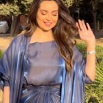 Heba Magdi Instagram - My favorite Dayy el qomar 💙 Dress from the beautiful designer @yara_binshakar MUA @__aya_rady___ Hair @haythamamin2012