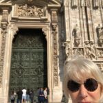 Helen Mirren Instagram - out and about on a beautiful spring day in Milan with all the chic Milanese. The green buildings are famous architectural addition to the City. I think they are awesome