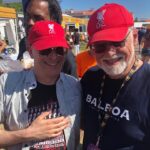 Helen Mirren Instagram - two Liverpool supporters in New Orleans hoping and praying Go Liverpool