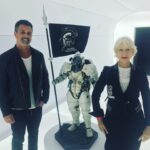 Helen Mirren Instagram - last night with my stepson Alex who is responsible for the music in the new sony playstation game Death Stranding. ( and all their other games.)It’s groundbreaking brilliant and he is brilliant.very proud step mom