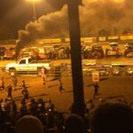 Helen Mirren Instagram - at my first truck pull. Gardenerville Nevada. the kids ran all night trying to beat the truck. noisy smelly and fun. There was some metal out there