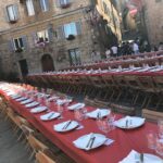 Helen Mirren Instagram - in siena the city prepares for the palio which of course begins with food, as we are in Italy