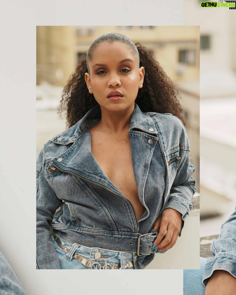 Heslaine Vieira Instagram - sequência all jeans de uma sessão que eu amo 💙 Fotos: @viniciusmochizuki Stylist: @da.rocha_gustavo Beleza: @walterlobato_ Assitência de beleza: @matheuseduardx